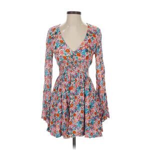 URBAN OUTFITTERS Womens Midi dress floral Pink blue brown size Small Cottagecore